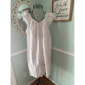Vtg Carriage‎ Court Nightgown Womens Large Pink Lace Ruffle Long Sleeve Set thumbnail 2