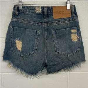 NWT One Teaspoon Sz 26/2 High Waist Bonita Cut Off Distressed Denim Jean Shorts thumbnail 5
