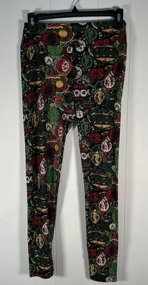 LuLaRoe OS One Size Women’s Leggings Christmas Ornament Holiday Print thumbnail 1