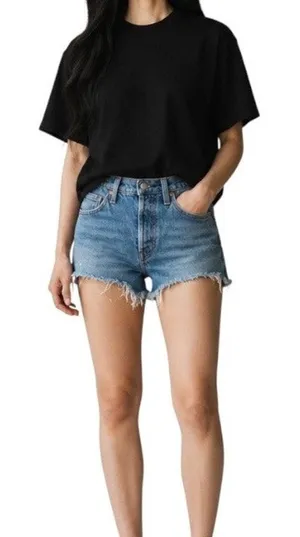 Levi’s 501 button fly distressed cutoff denim shorts size 24 thumbnail 1