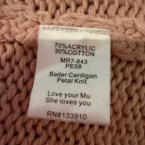 Show Me Your Mumu Bader Cardigan Petal Knit Women's‎ Small Pale Pink Boho Hippie thumbnail 8