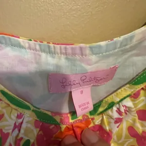 Lilly Pulitzer Floral Print Babydoll Short Sleeve‎ Top - size 8 thumbnail 6