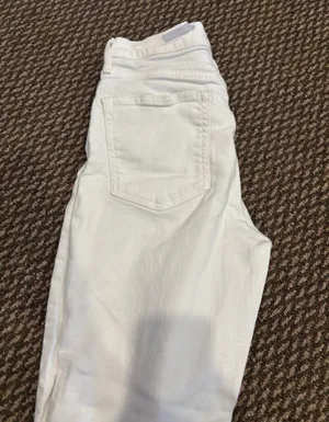 Banana Republic white straight leg jeans size 27 thumbnail 2
