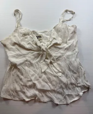 Show Me Your Mumu White Tie Front Peplum Camisole Top Medium Adjustable Straps thumbnail 1
