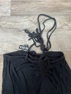 I am Gia black high waisted ruched pants thumbnail 12
