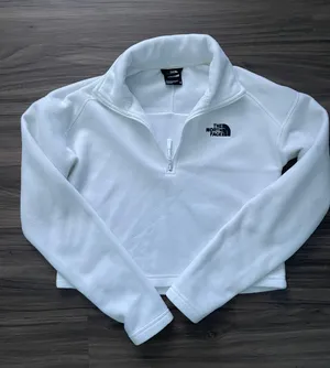 North Face Cropped Half Zip White  thumbnail 1