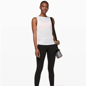 Lululemon Meet Halfway Tie‎ Tank *Striped in White Size S thumbnail 2