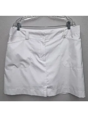 Nike Golf Skort Womens 16 White Fit Dry Performance Stretch Tennis Athletic thumbnail 2