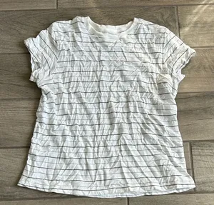 Universal Threads Short Sleeve Tee with Blue Stripes thumbnail 1