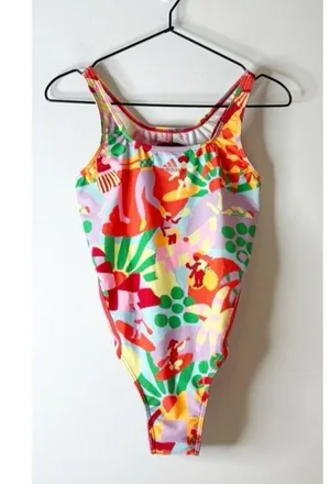 Farm Rio X Adidas Farm Swimsuit one piece 12 pearl citrine pink thumbnail 4