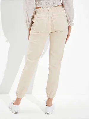 American Eagle Stretch Tomgirl Utility Jogger in Cream Size 2 Regular thumbnail 2