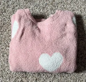 Happily Grey Pink Hearts Lounge Set thumbnail 1