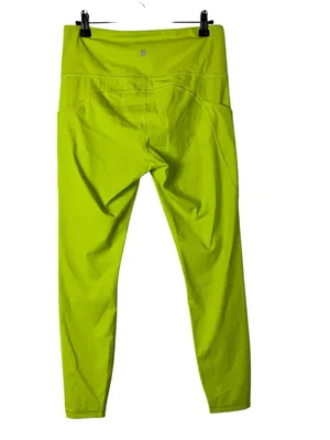 CRZ Yoga Lime Green Side Pocket Athletic Leggings M thumbnail 2