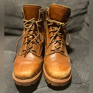 Timberland Waterproof Leather Lace-Up Combat Boots Brown Woman’s US 7.5 thumbnail 5