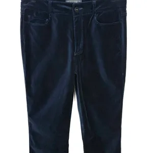 Paige High Rise Bootcut Pants Zip Fly & Button Closure Deep Navy Velvet Size 27 thumbnail 10