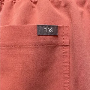 Figs Women's Coral Scrub Pants with Yellow Drawstring thumbnail 3
