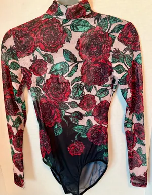 Alexander Collection Alexandra Collection Rose Mesh Leotard Multiple thumbnail 1