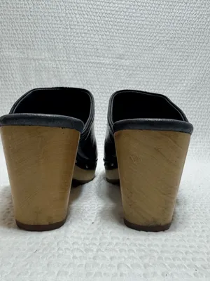 Uggs vintage Black Leather Studded Clog Heels - Women thumbnail 5