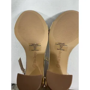 Womans NWOT The Drop Strappy Sandals 9 Gold Block Heel Open Toe thumbnail 7