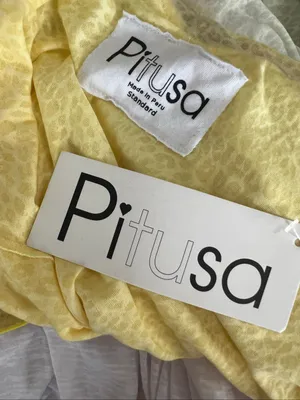 Pitusa NWT Cheetah Print Tiered Maxi Dress Yellow Boho Resort Beach Standard thumbnail 5
