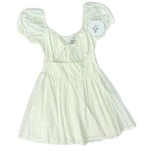 Princess Polly White Caria Puff Short Sleeve Cut Out Mini Dress size 0 NEW Tags thumbnail 11