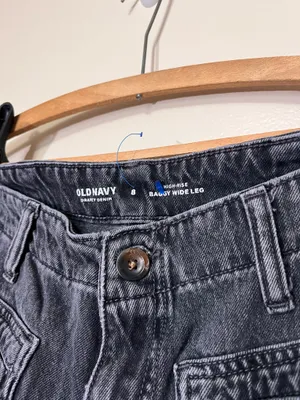Black Old Navy Barrel Jeans  thumbnail 3