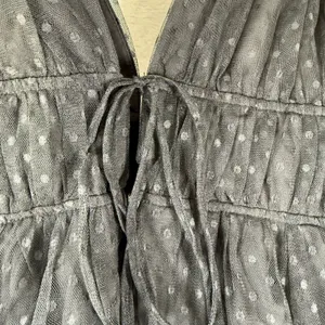 Lulus Black Swiss Dot Tulle Maxi Dress XS Ruffle Deep V-Neck Smocked Waist‎ thumbnail 13