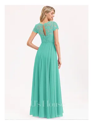 JJs House Estelle bridesmaid Dress Lace Bodice in Spa (Aqua blue/green) (206482) thumbnail 4