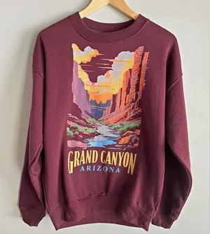 Grand Canyon Arizona Graphic Sweatshirt Desert Western Canyon NWT Small thumbnail 1