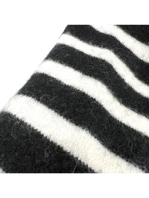 J.Crew Striped Supersoft Sweater Textured Black White Quiet Luxury Size XS thumbnail 9