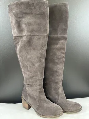 Lucky Brand Rayla Women's Charcoal Over the Knee/Heeled Boots Sz 9.5M SKU 5621 thumbnail 1