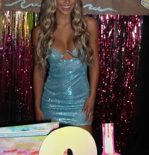 Blue Sparkle mini dress Size XS thumbnail 3