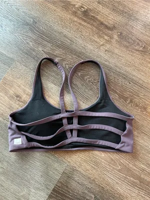 Vuori Mauve Purple Scoop Neck Sports Bra Yosemite Bra Large thumbnail 4