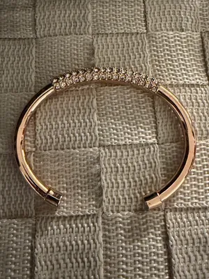 Rose Gold Crystal Pavé Cuff Bracelet - Women's Jewelry thumbnail 2