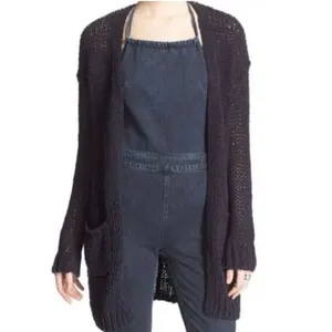Free People Simply Sienna open knit longline cardigan navy M thumbnail 11