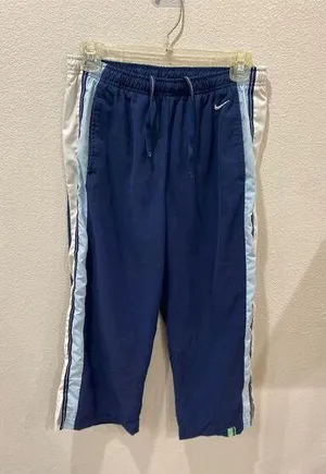 Nike Women's Blue Track Pants Size S Athletic Activewear VTG cropped thumbnail 1