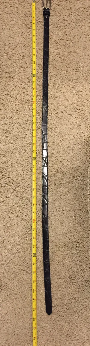 The Vintage Shop Vintage Black And Silver Belt thumbnail 4
