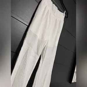 PAPER CRANE White Linen Straight Leg Pants Beach Casual Dressy Women’s S NWOT thumbnail 2
