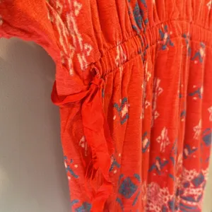 American Eagle Outfitters Large Vintage‎ Y2K Boho Coral Tribal Print Top thumbnail 6
