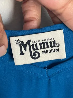 SHOW ME YOUR MUMU Blue Cropped Jumpsuit Sz M thumbnail 8