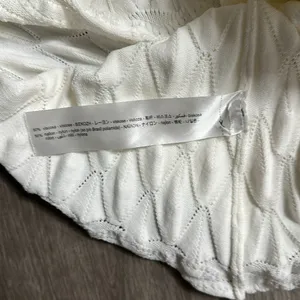 Zara crochet mesh white dress thumbnail 6