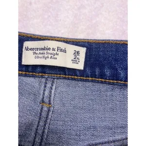 Abercrombie & Fitch Ankle Straight Jeans Women 26 Blue Excellent Ultra High Rise thumbnail 2