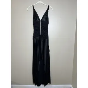 Vtg Y2K Whimsigoth Black Dress Event Witchy Glam Fairy Grunge Windsor‎ 90s thumbnail 3