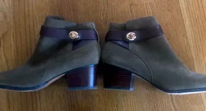 Coach Colleen Brown Suede Leather ankle high Booties Boots thumbnail 1