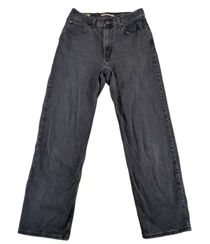 Levis Premium Dad Jean‎ Washed Black High Rise Straight Leg Denim Women's 27x30 thumbnail 1