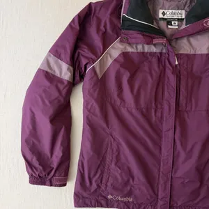 Columbia Interchange Jacket Womens Large Purple Hooded 3-in-1 Ski Hiking Shell thumbnail 7
