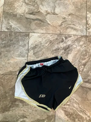 Nike Purdue Dri Fit Tempo Running Shorts Boilermakers Size S Black thumbnail 3