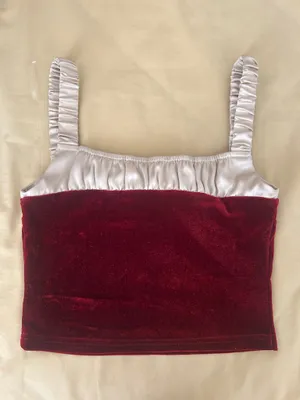 Princess Polly Emah Velvet Red Tank thumbnail 4