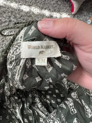 World Market Women's Cotton Tired Maxi Summer Halter Printed Dress Green New S/M thumbnail 15