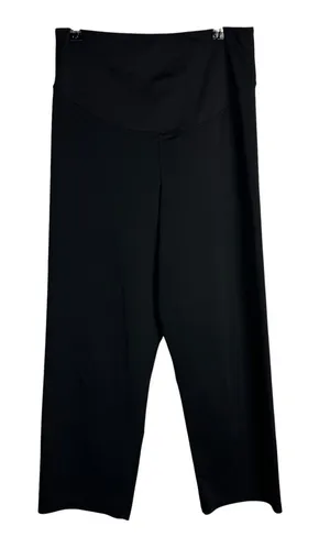 Boutique Maternity Black High Rise Straight Leg Pants‎ M thumbnail 1